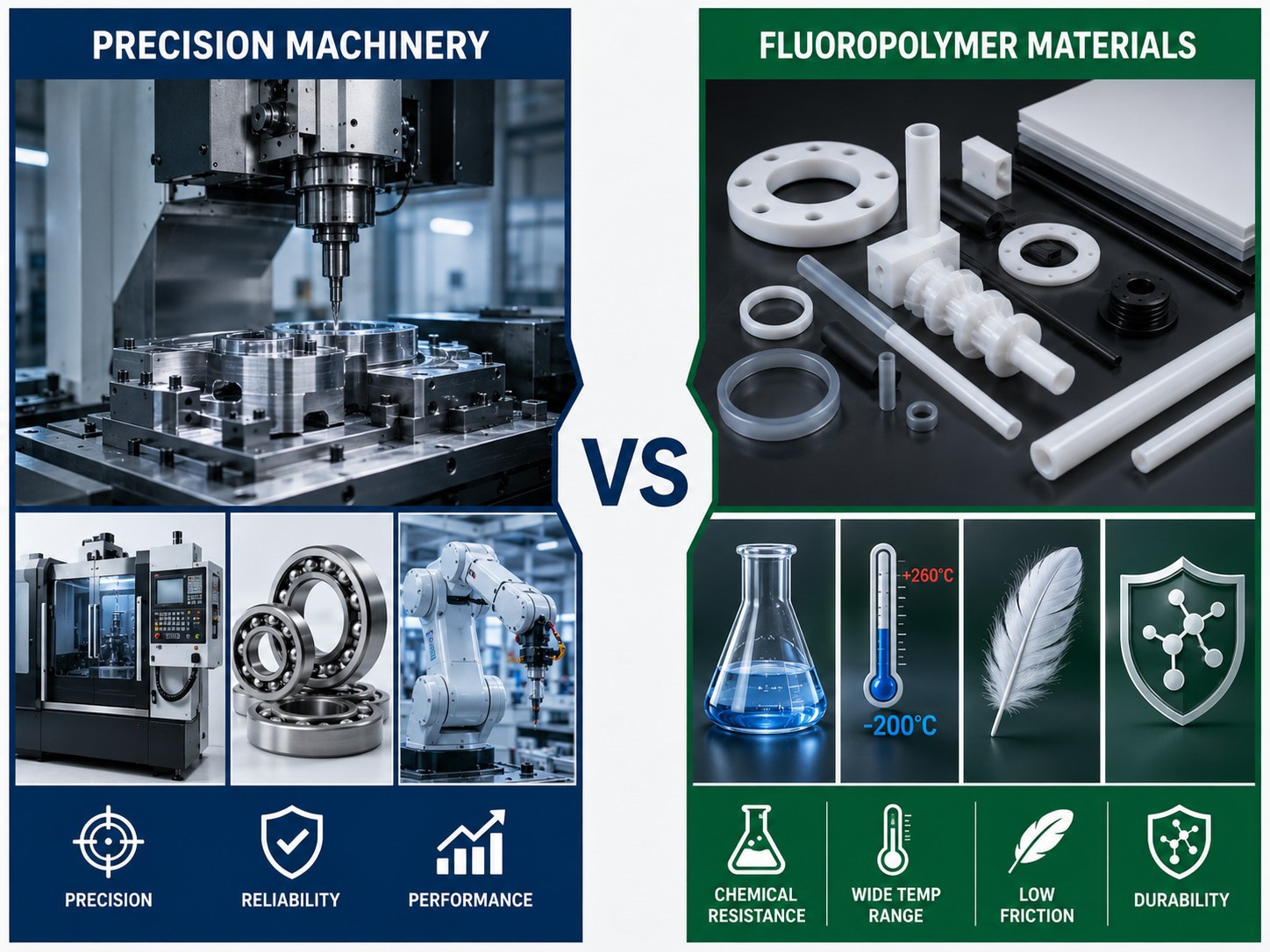 Guía de tubos de fluoropolímero: comparación de PTFE, PFA y FEP (2026)